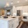 Open living area with kitchen island and access to living room.