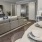 Open living area with kitchen island and access to living room.